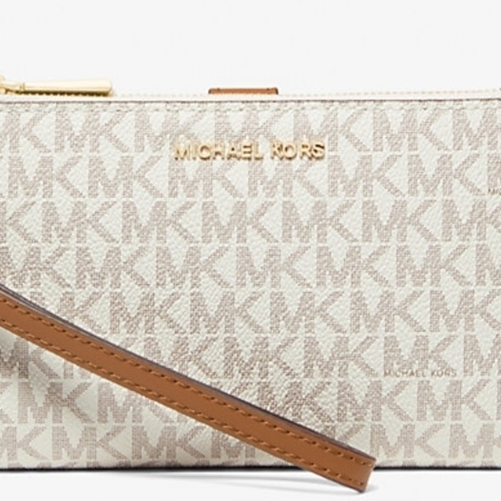 Michael Kors Cream Monogram Clutch